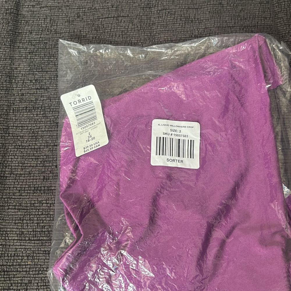 Torrid Crop Premium Legging - Liquid Purple - Picture 5 of 5